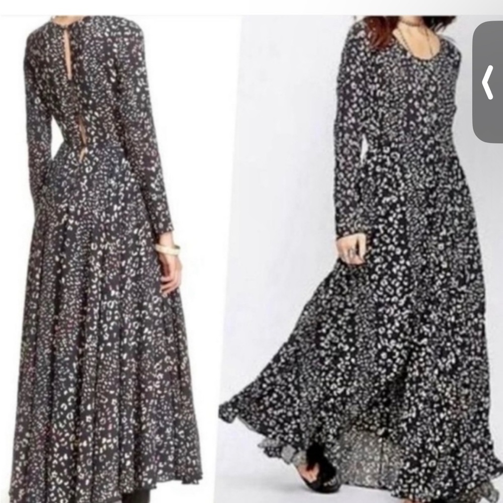Free People Boho Long Sleeve Maxi Dress